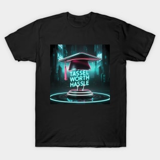 Graduation "Tassel Worth Hassle", Retro Design T-Shirt